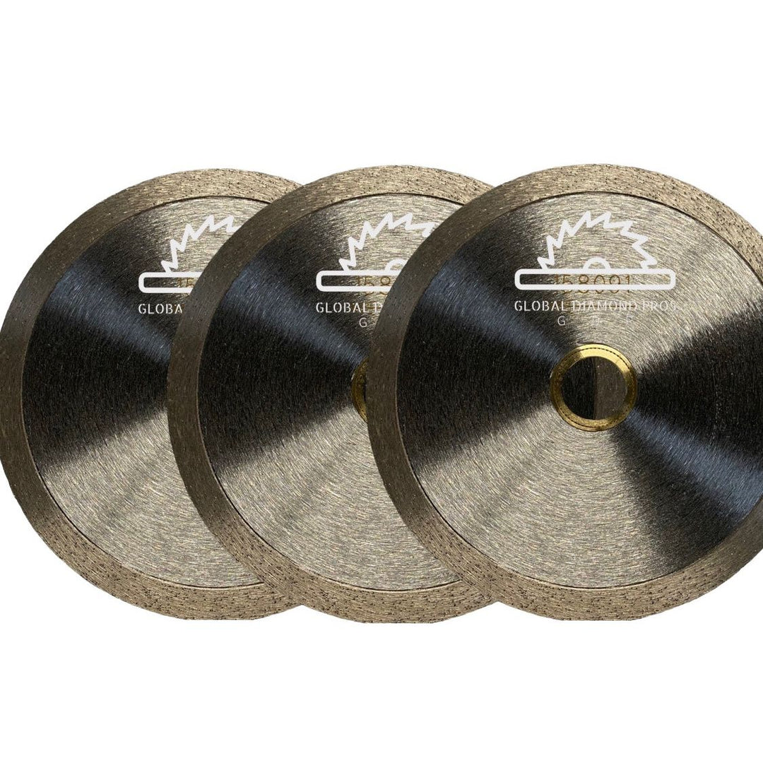 4-1/2” Porcelain Diamond Tile Blade for Glass, Tile, Ceramic, Stone - Porcelain Diamond Blade - Continuous Rim Blade - 3 Pack
