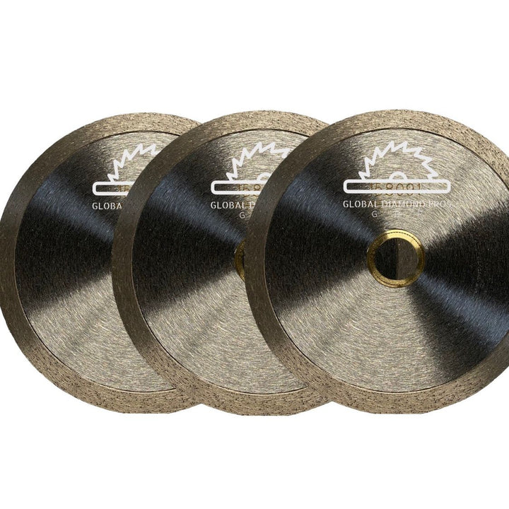 4-1/2” Porcelain Diamond Tile Blade for Glass, Tile, Ceramic, Stone - Porcelain Diamond Blade - Continuous Rim Blade - 3 Pack