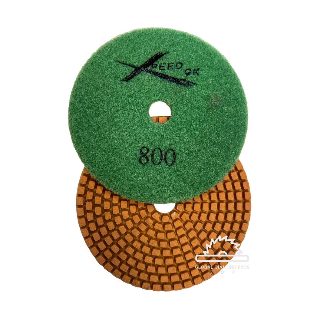 4” Xpeed Diamond Polishing Pads 7-Step Wet/Dry For Granite Quartz Marble Stone - 7pcs