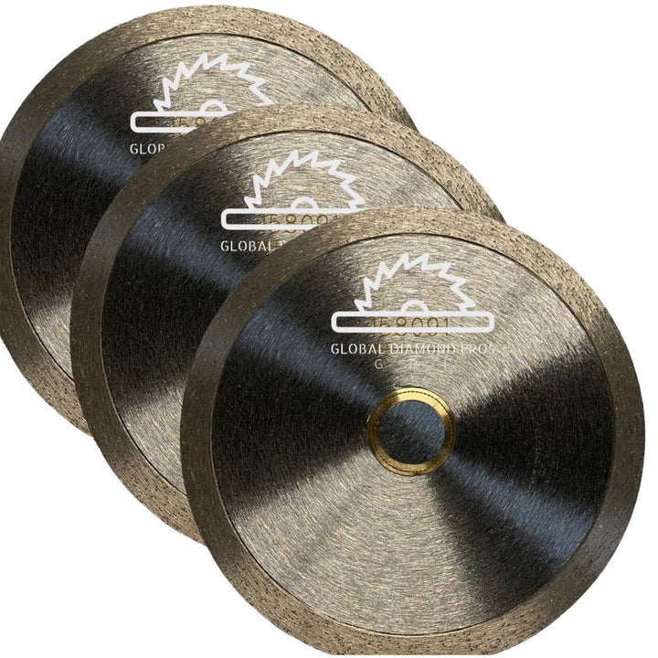 4-1/2” Porcelain Diamond Tile Blade for Glass, Tile, Ceramic, Stone - Porcelain Diamond Blade - Continuous Rim Blade - 3 Pack