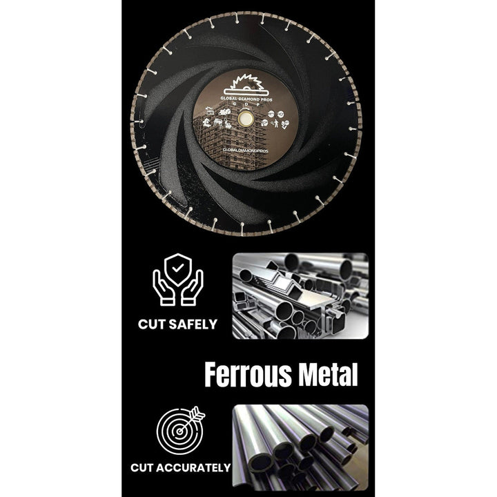 16” Ductile Iron Diamond Blade - Utility Pipe Diamond Blade - Steel - Metal - Ductile Iron Pipe - Cast Iron - PVC - Ductile Iron Diamond Blade