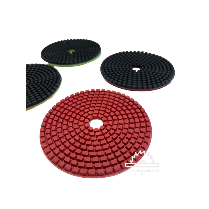 4” Xpeed Diamond Polishing Pads 7-Step Wet/Dry For Granite Quartz Marble Stone - 7pcs