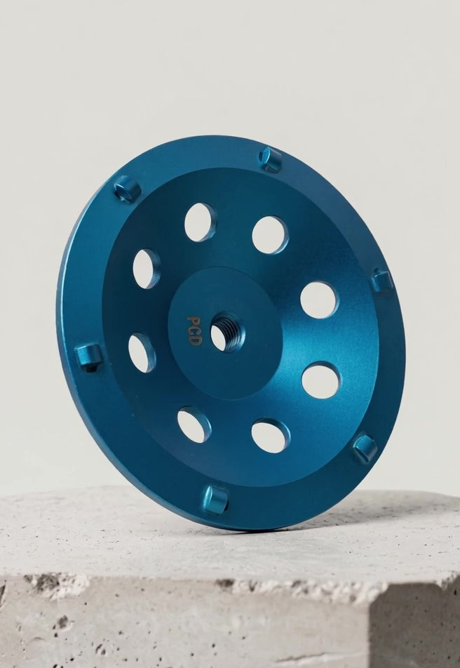 7” PCD Cup Wheel Diamond Grinding Cup Wheel 5/8”-11 Threaded Arbor - 5 Pack