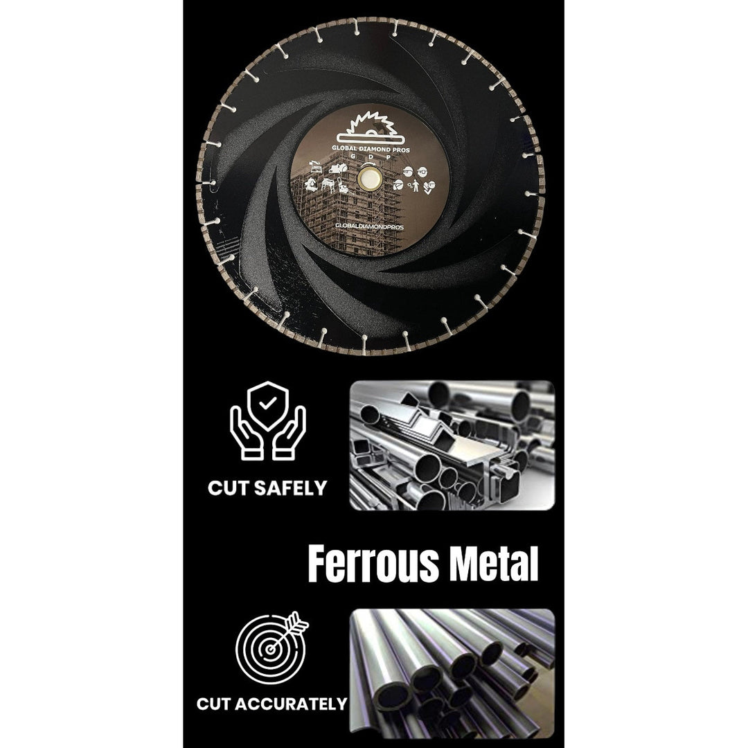 14” Ductile Iron Diamond Blade - Utility Pipe Diamond Blade - Steel - Metal - Ductile Iron Pipe - Cast Iron - PVC - Ductile Iron Diamond Blade