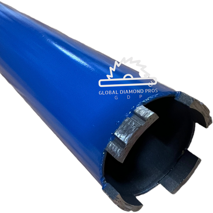 Dry Drilling Diamond Core Bits 5-8"-11 Thread - Turbo Diamond Segment for Concrete Masonry Stone 1"-6"