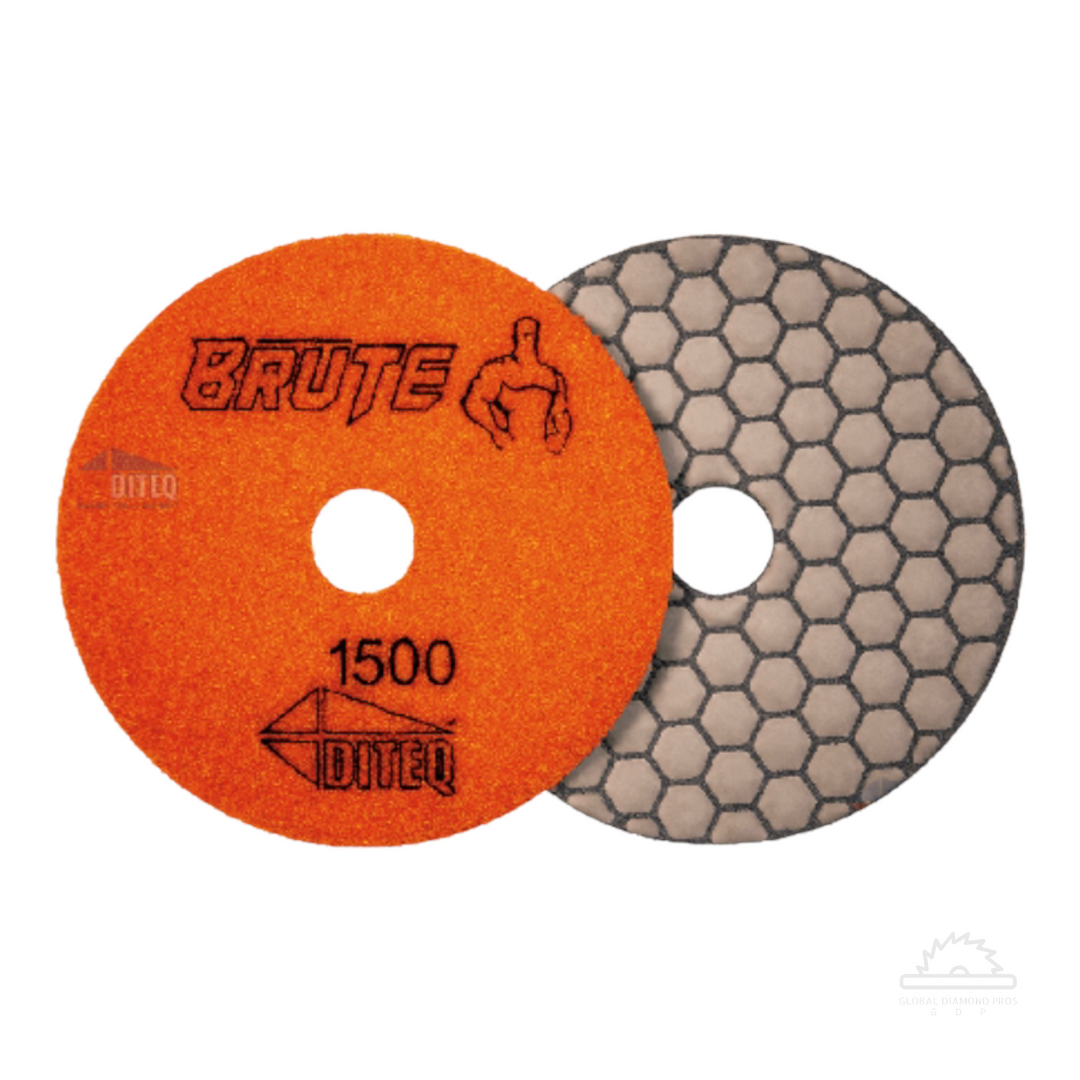 Brute Granite 7 Step Dry Polishing Pads for Quartz & Granite - 7 Grits