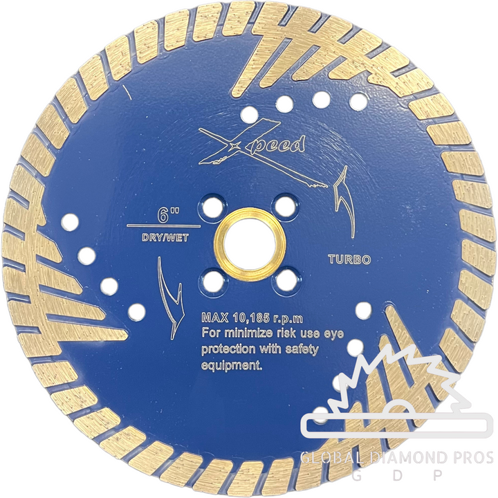 6” Xpeed Turbo Diamond Blade for Granite Marble Engineered Stone Quartz