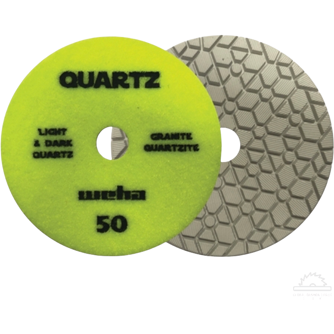 Weha 7-Step Quartz Polishing Pads for Granite, Quartz, Quartzite, Stone