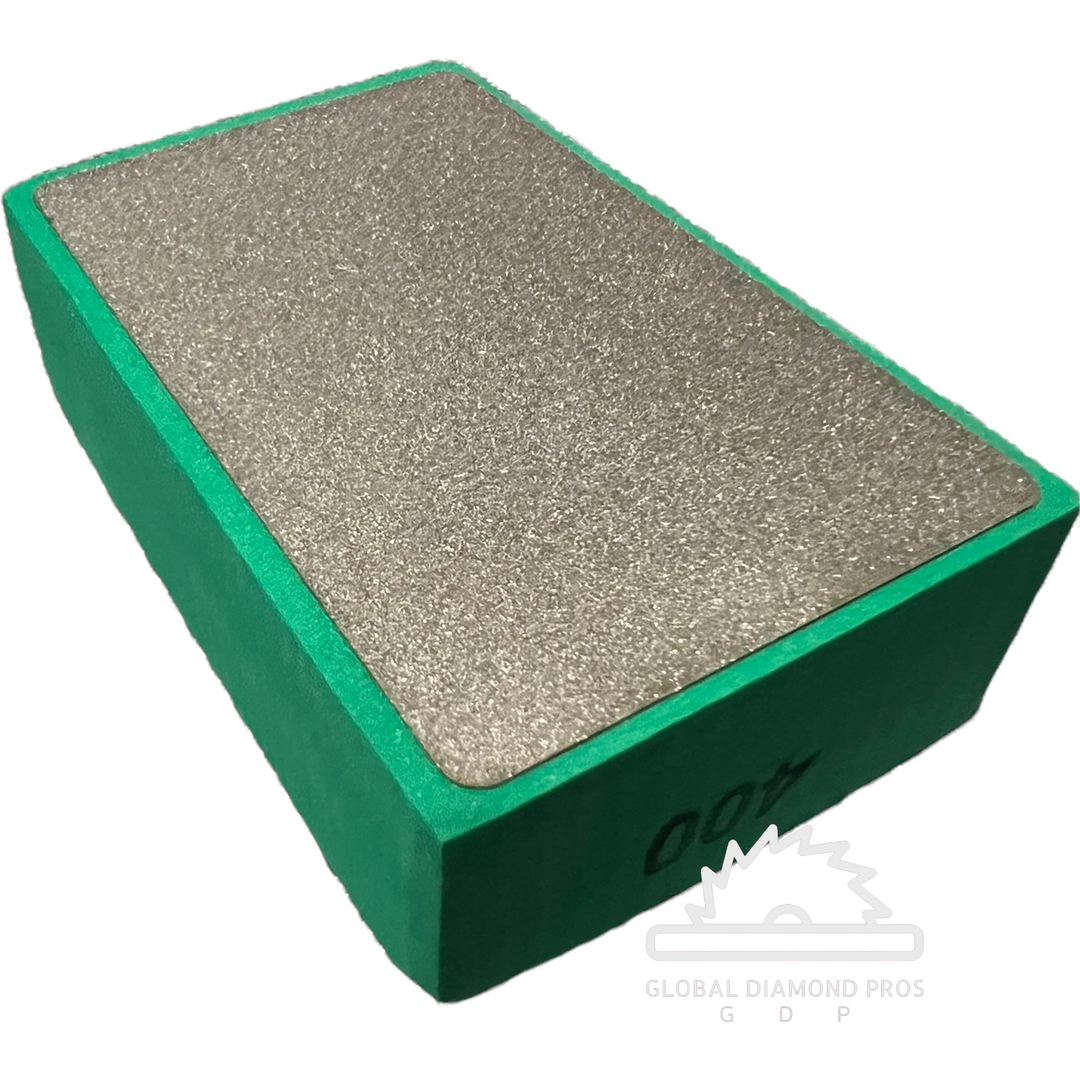 4 Pack Diamond Hand Polishing Pads for Concrete Grinding, Marble, Granite, Stone -Grit #60-#100-#200-#400