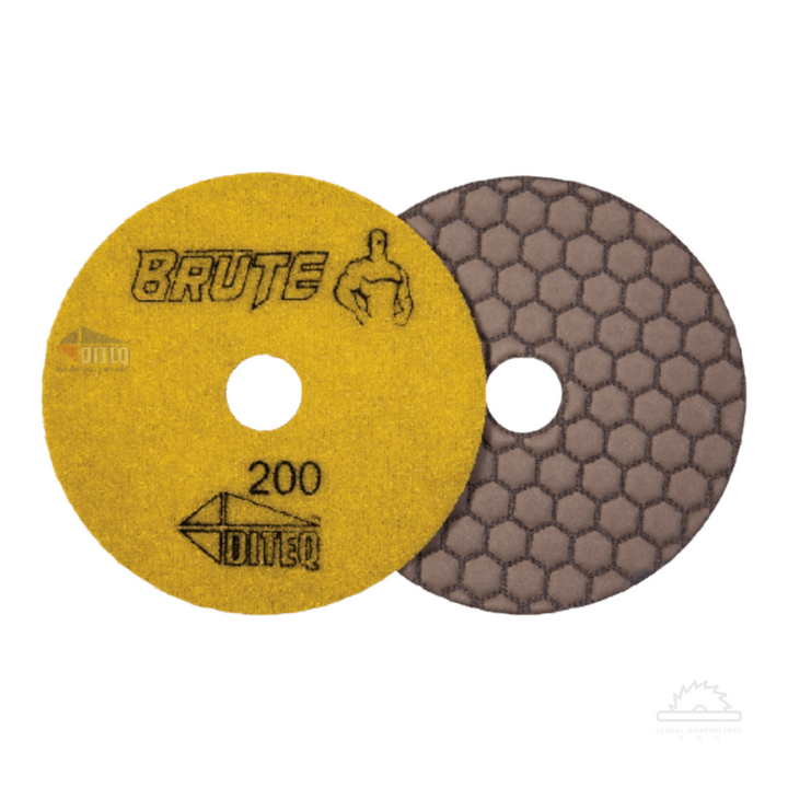 Brute Granite 7 Step Dry Polishing Pads for Quartz & Granite - 7 Grits