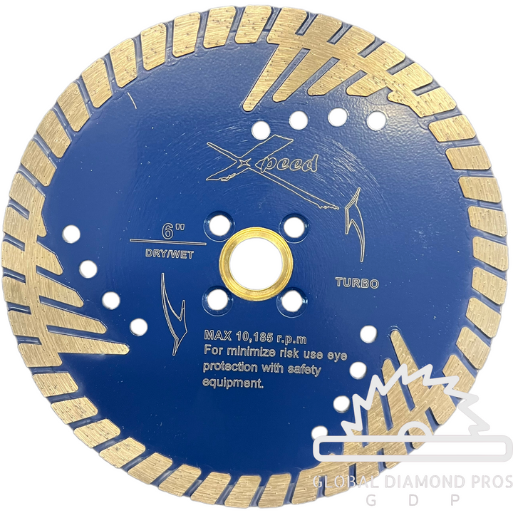 6” Xpeed Turbo Diamond Blade for Granite Marble Engineered Stone Quartz