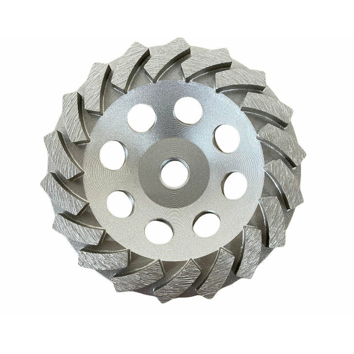 7” Diamond Cup Wheel 24 Segs for Concrete Masonry Mortar Removal 5/8 - 11 Arbor