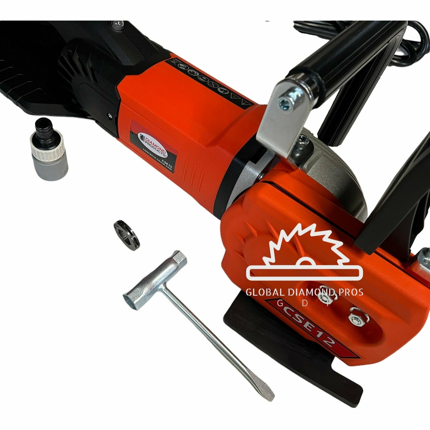 CSE12 Electric Concrete Chain Saw 230V Package - 12” Bar & Chain Included - 12" Cutting Depth Electric Chainsaw