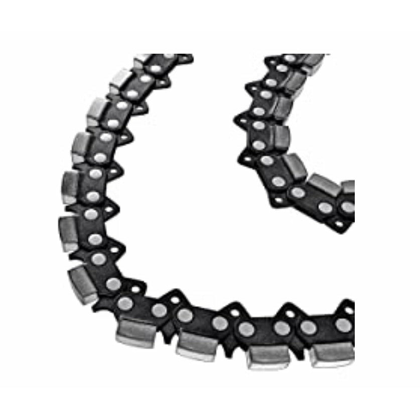 Husqvarna diamond chainsaw chains, select between hard reinforced concrete or softer building material for the right chain needed.  16" chains cut 17" deep and 12" chains can cut 13" deep. 