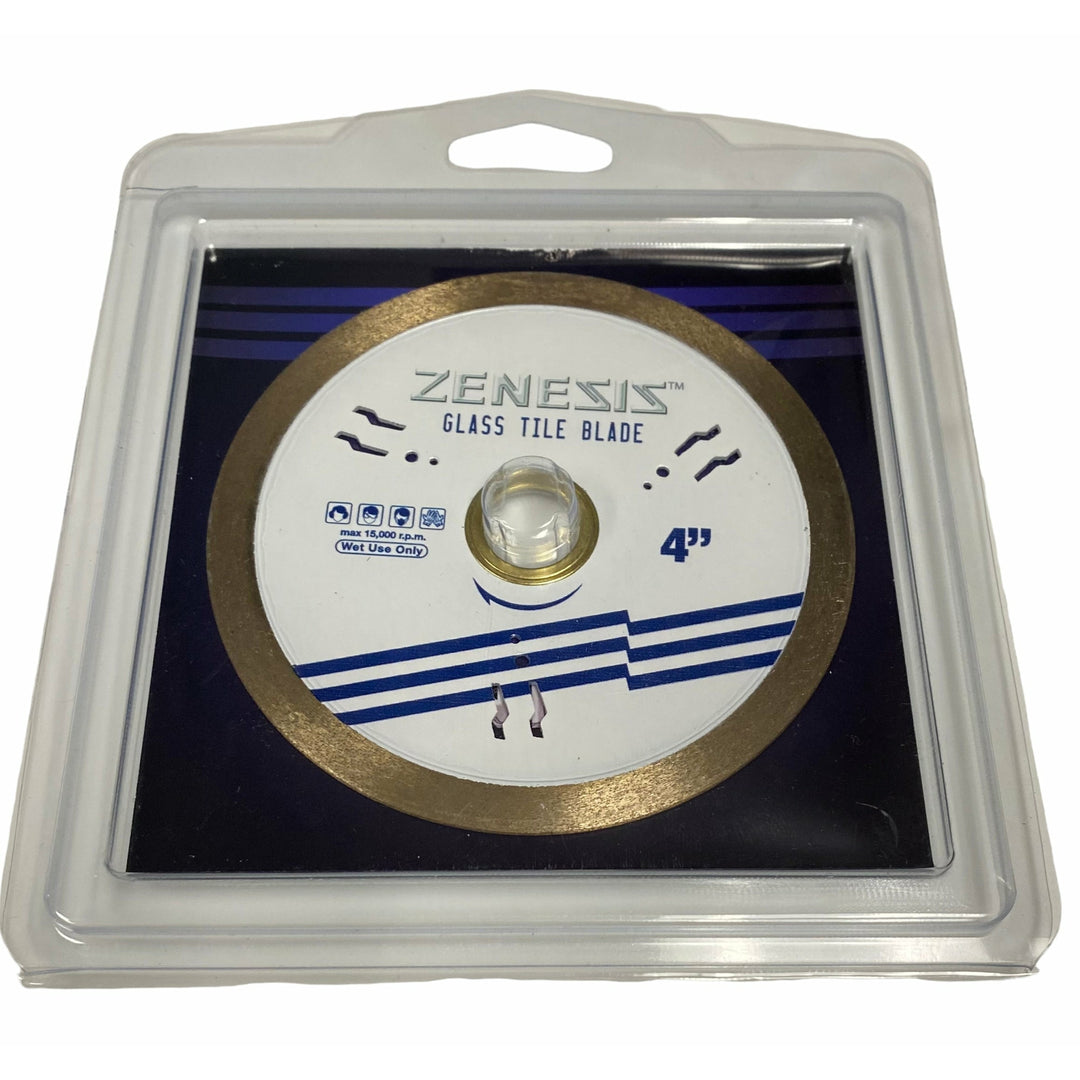 4.5” Zenesis Glass Tile Blade Fast Chip Free Cuts Continuous Rim