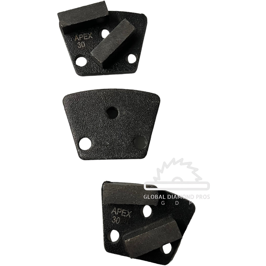 Diamond Trapezoid Concrete Floor Polishing Shoe Pad Grit #30 Abrasive Grinding Pad