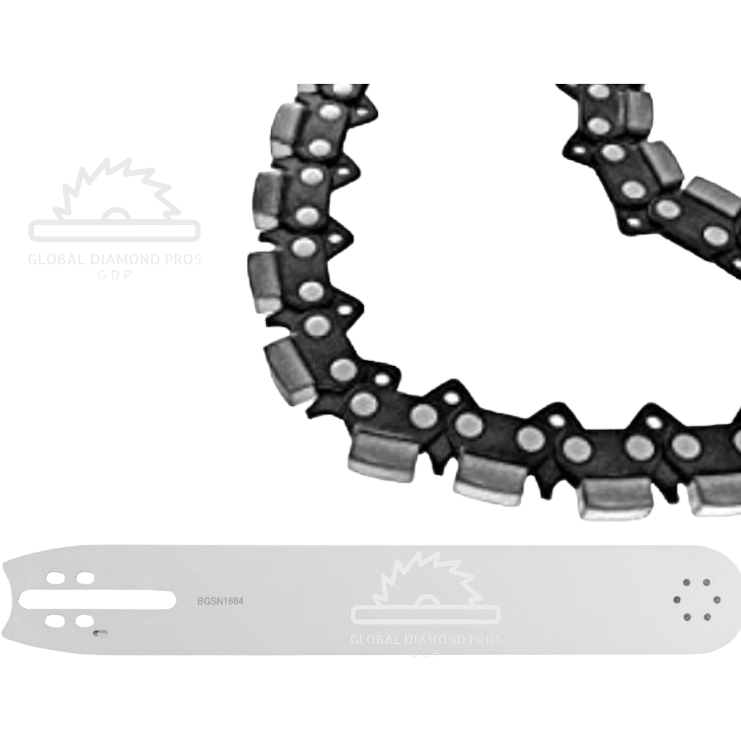 16” Diamond Chain & Guide Bar for Stihl GS461 Rockboss Concrete Chains ...