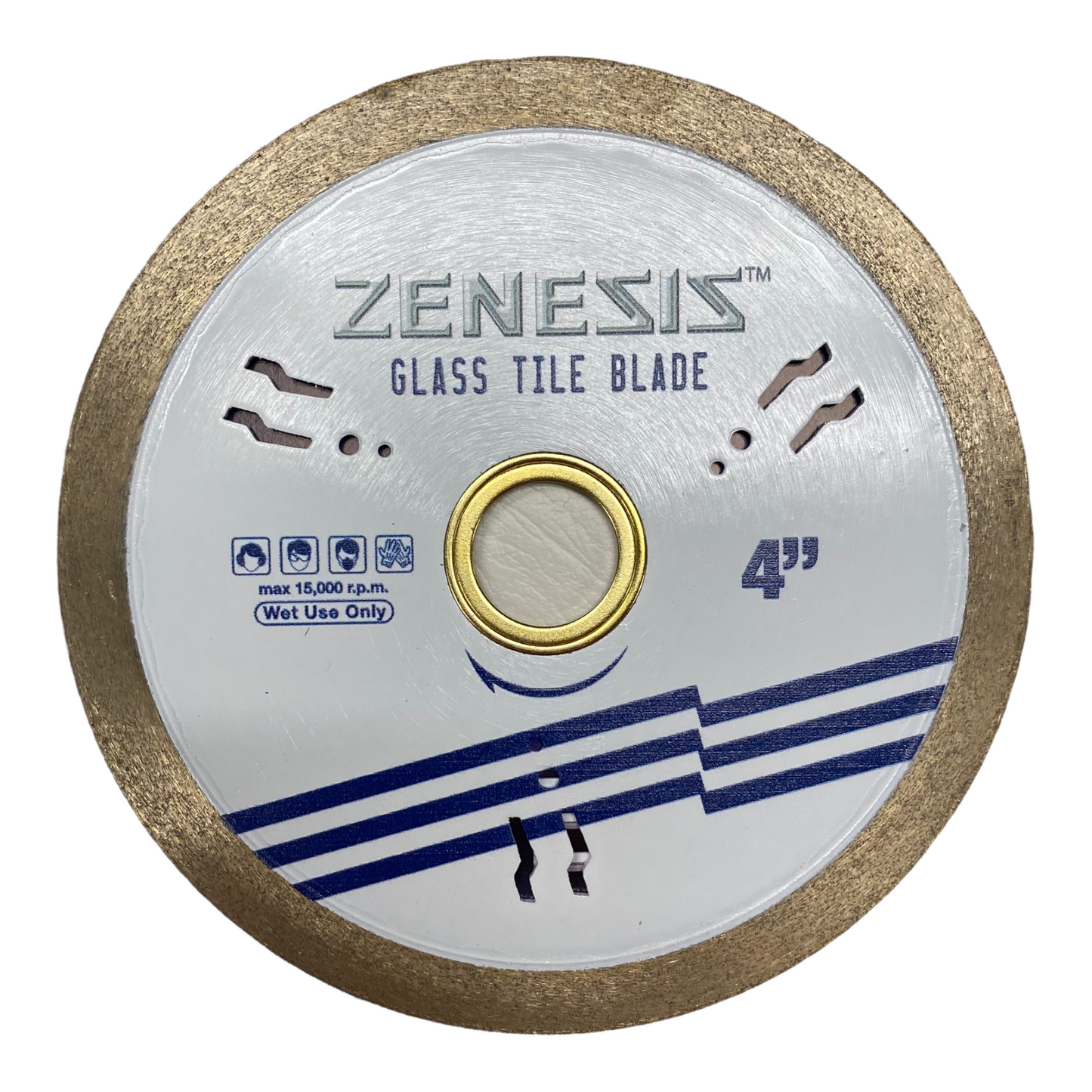 4” Zenesis Glass Tile Blade Fast Chip Free Cuts Continuous Rim