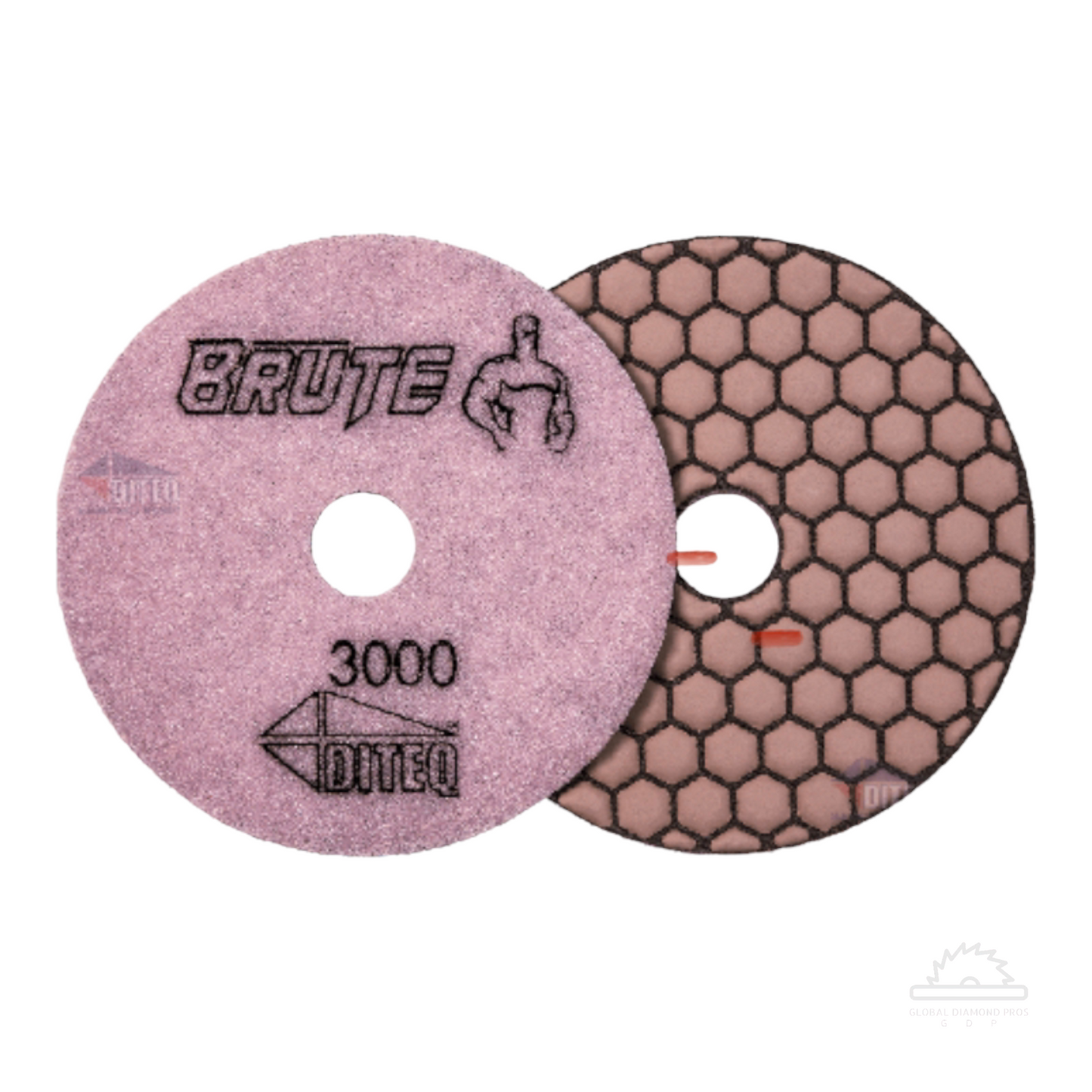 Brute Granite 7 Step Dry Polishing Pads for Quartz & Granite - 7 Grits