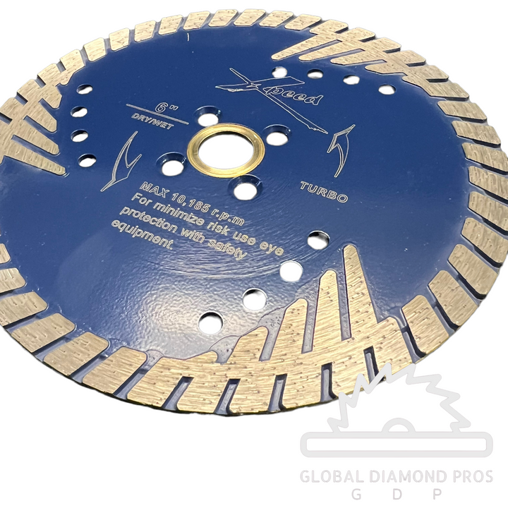 6” Xpeed Turbo Diamond Blade for Granite Marble Engineered Stone Quartz