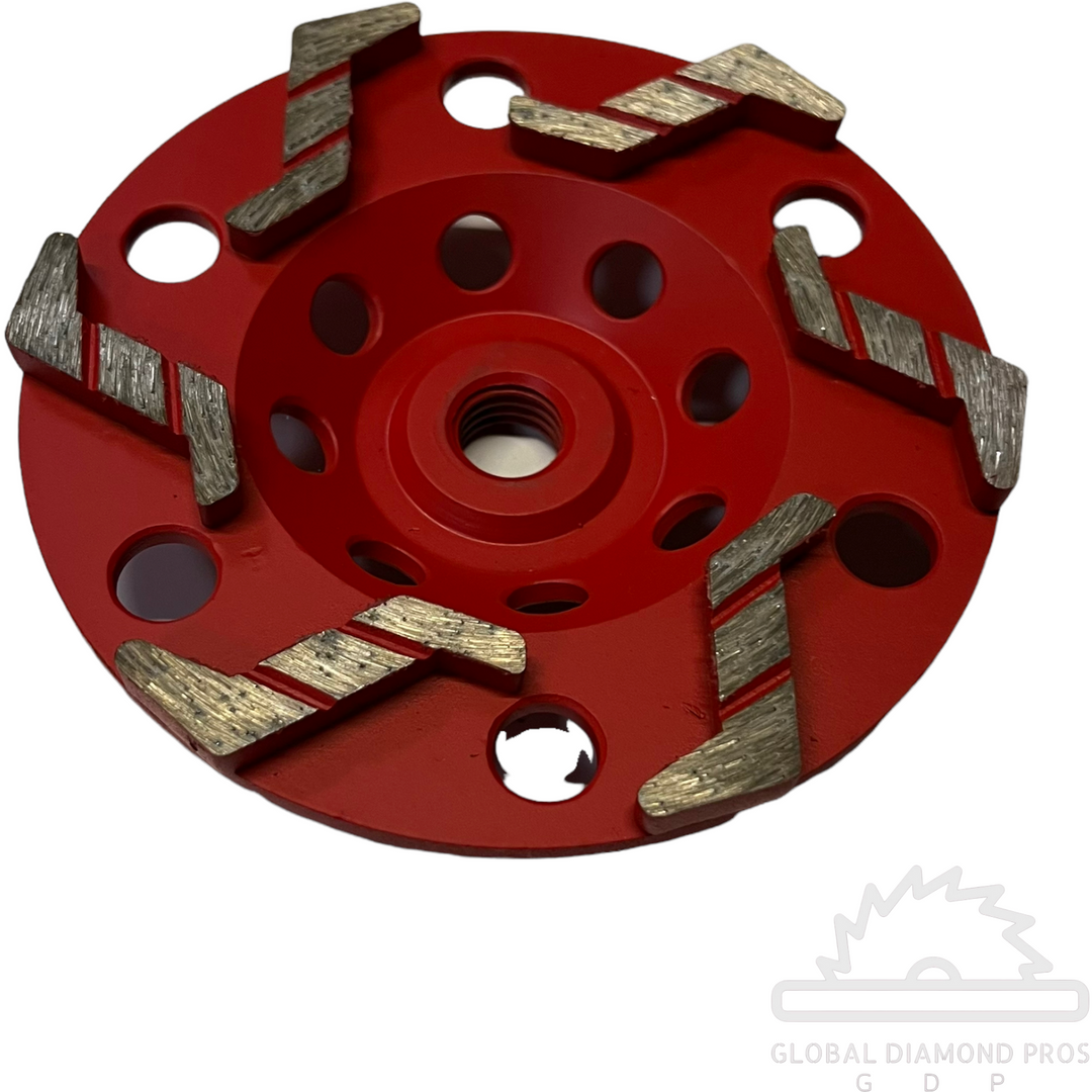 5" Xtreme Aggressive Grinding Wheel #30/40 Grit Diamond 5/8"-11 Arbor for Concrete and Paint, Epoxy, Mastic, Coating Removal