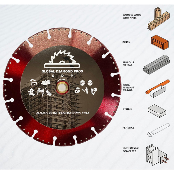 7” Fire Rescue Diamond Blade Safety All Cut Demolition Diamond Saw Blade