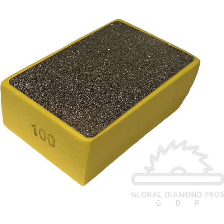 4 Pack Diamond Hand Polishing Pads for Concrete Grinding, Marble, Granite, Stone -Grit #60-#100-#200-#400