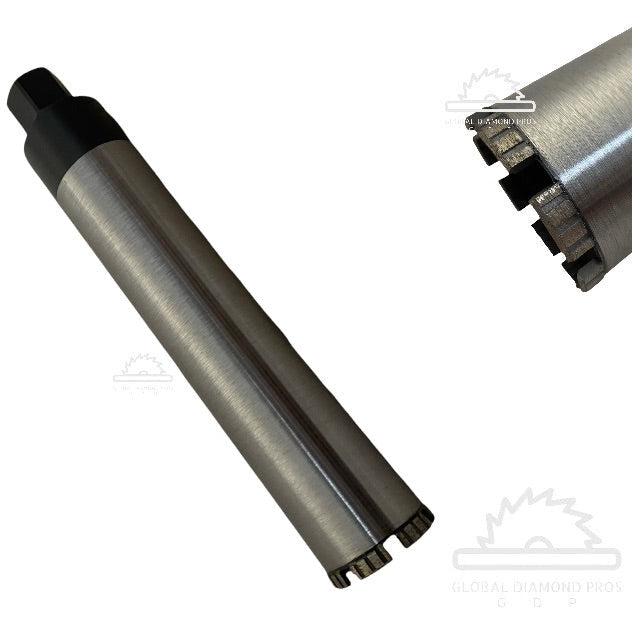 4” Diamond Core Bit for Concrete, Reinforced Concrete, Brick, Block, Masonry with Hilti 6 Slot Adapter