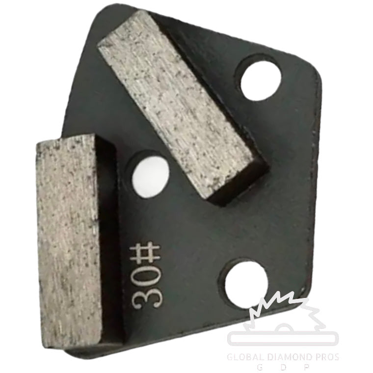 Diamond Trapezoid Concrete Floor Polishing Shoe Pad Grit #30 Abrasive Grinding Pad