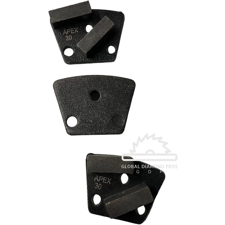 Diamond Trapezoid Concrete Floor Polishing Shoe Pad Grit #30 Abrasive Grinding Pad