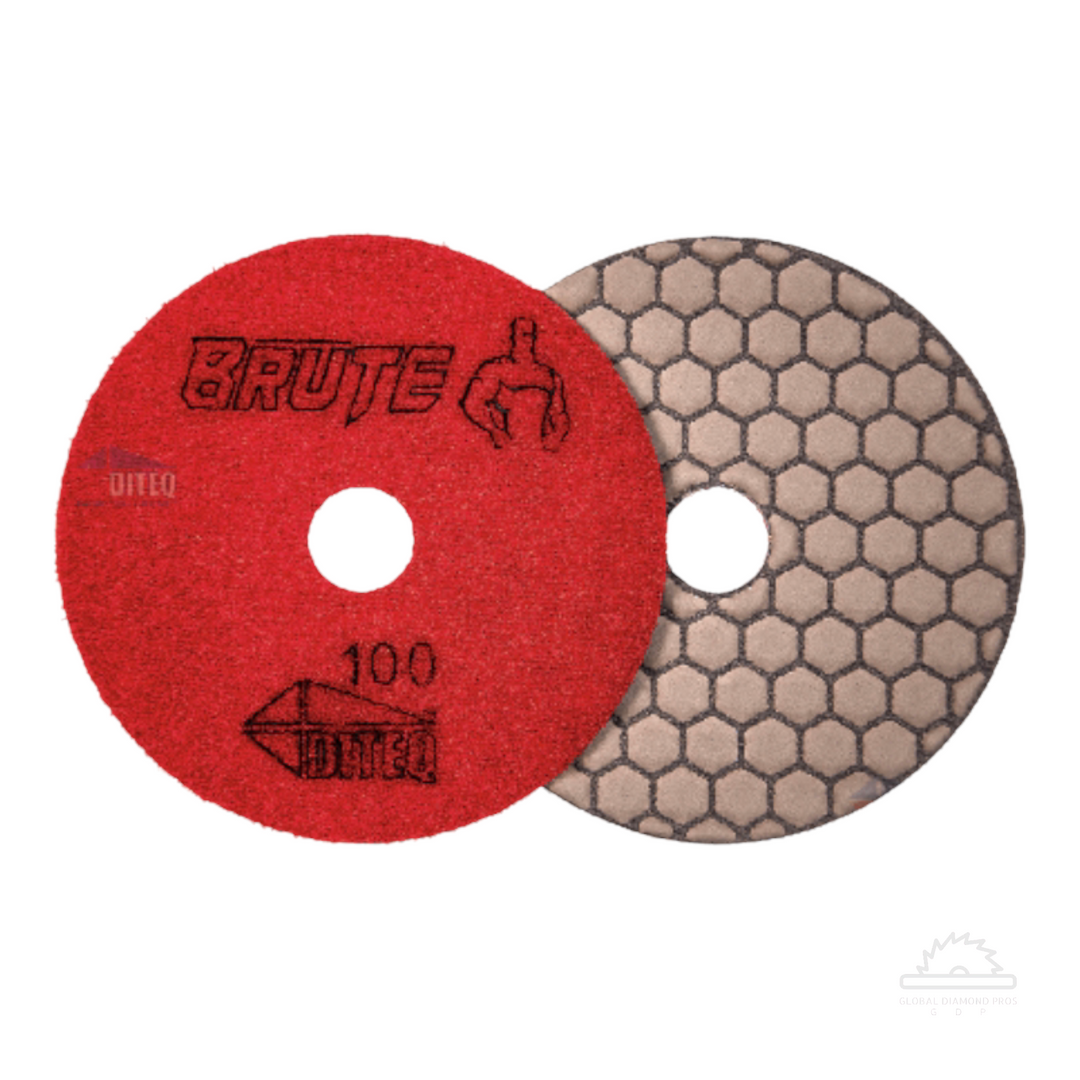 Brute Granite 7 Step Dry Polishing Pads for Quartz & Granite - 7 Grits