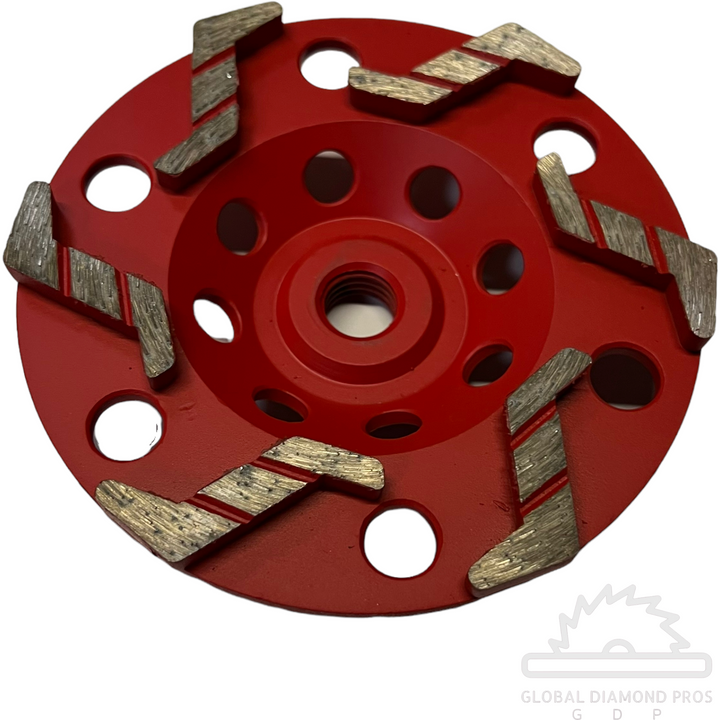 5" Xtreme Aggressive Grinding Wheel #30/40 Grit Diamond 5/8"-11 Arbor for Concrete and Paint, Epoxy, Mastic, Coating Removal