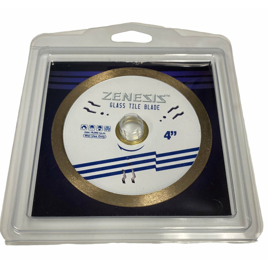 4” Zenesis Glass Tile Blade Fast Chip Free Cuts Continuous Rim