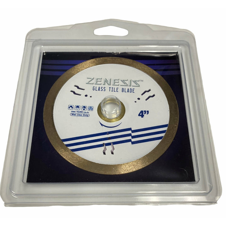 4” Zenesis Glass Tile Blade Fast Chip Free Cuts Continuous Rim