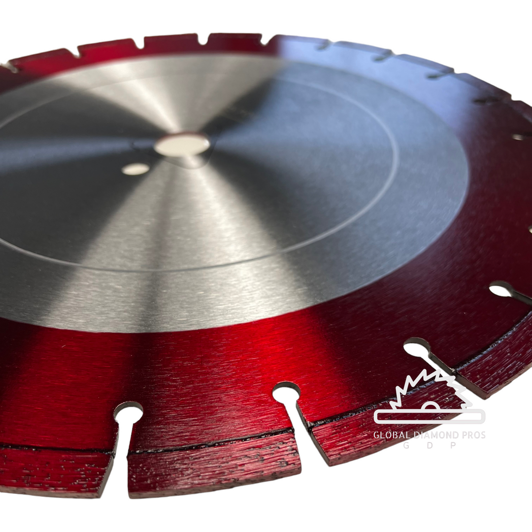 12” Premium Early Entry Green Concrete Cutting Diamond Blade fits Husqvarna Soff-Cut Saws Red Cut - 3 Pack